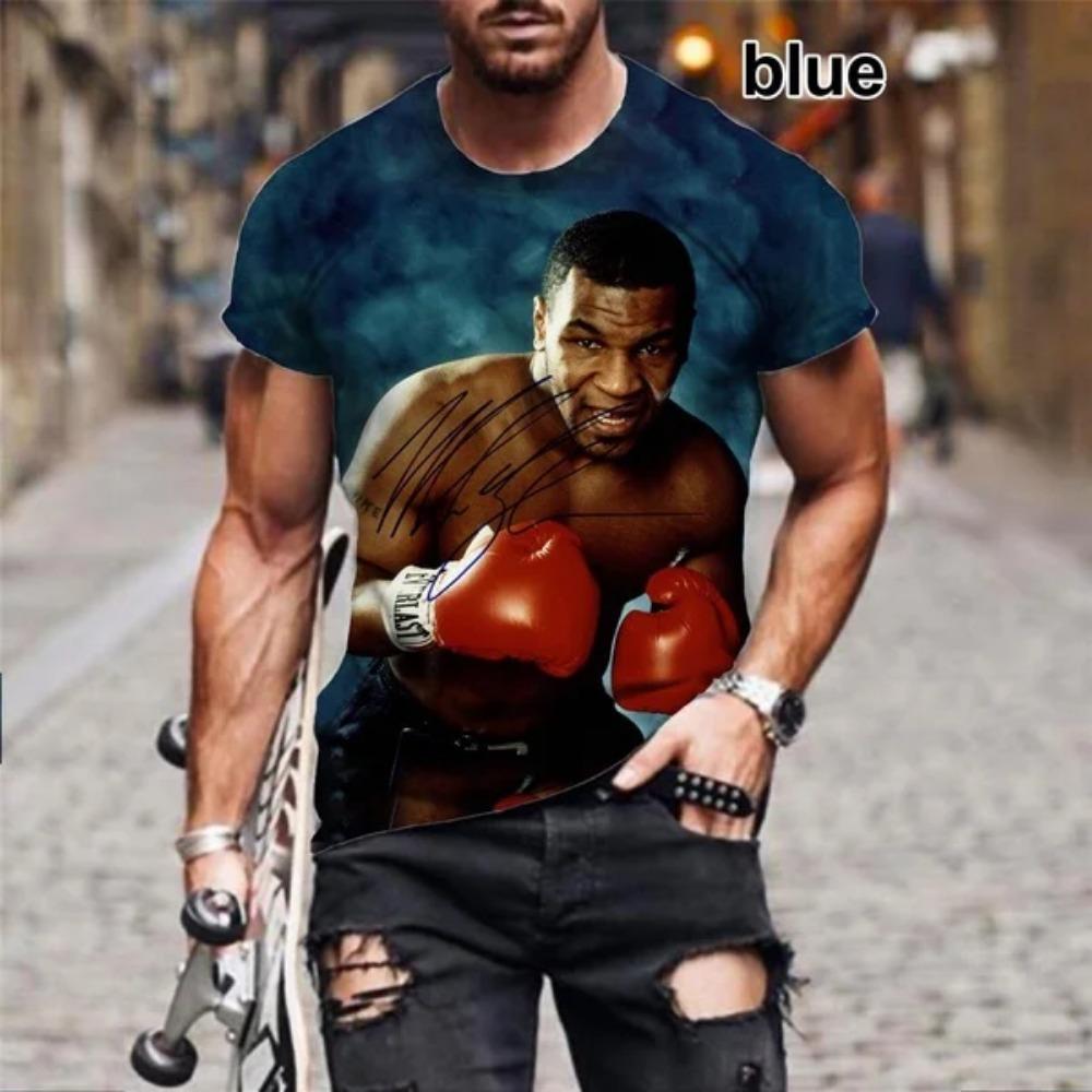 Mode Zomer Bokser Ster Mike Tyson 3D Geprint T-shirt Persoonlijkheid Grappig Casual Sport T-shirt Tops Grote Maten
