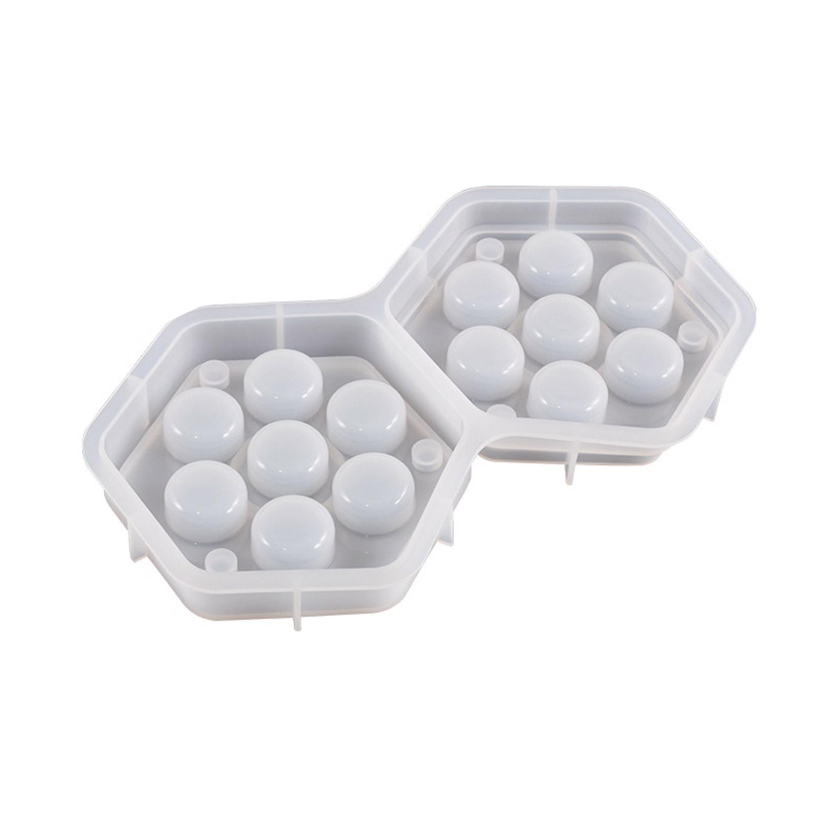 

Epoxy Drop Glue Organizer Mold DIY Crystal Hexagonal Box Dice Storage Box Silicone Mold for DIY Crafts Jewelry Storage 1