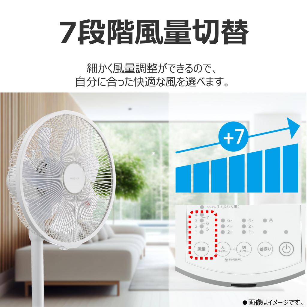 Toshiba Living Room Fan DC Motor LCD Remote Control Energy Saving 4 Wind Speeds Timer Child Lock Function TF-30DL28 On/Off
