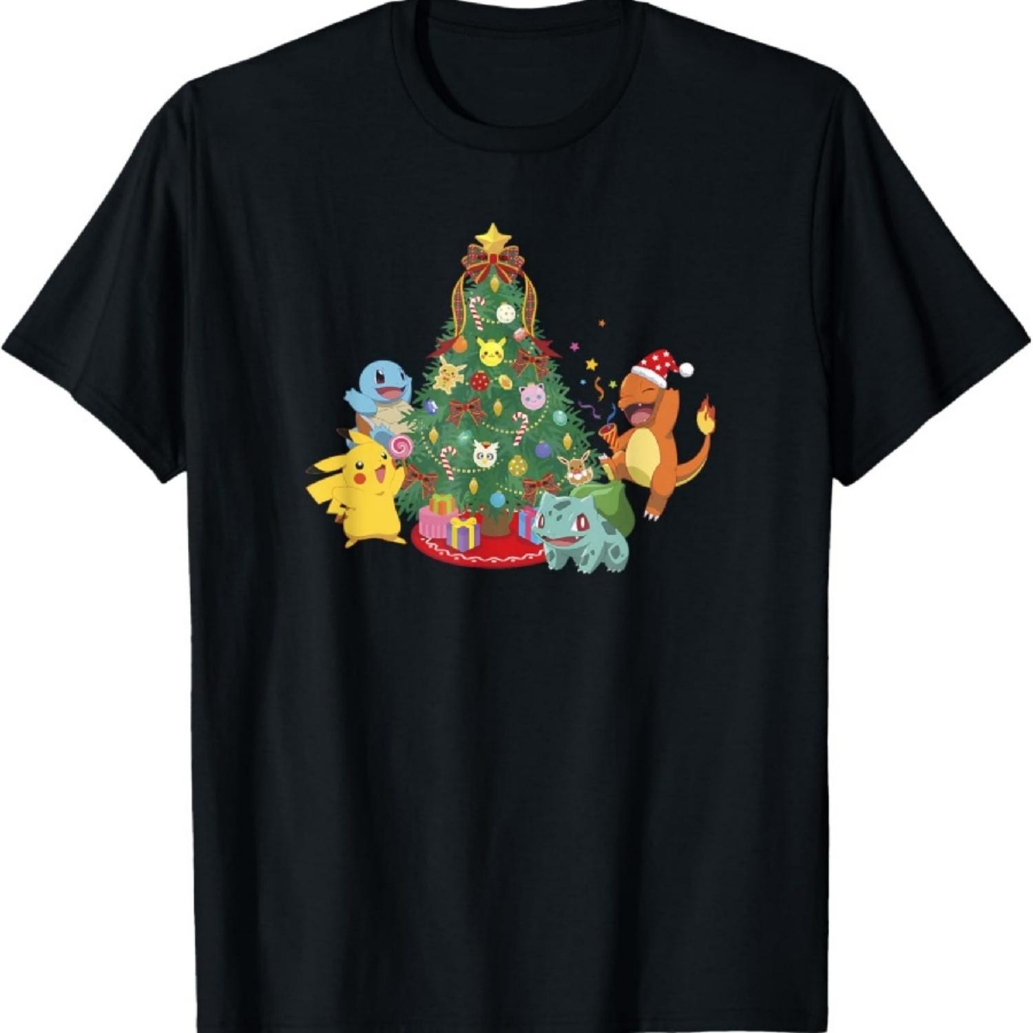 

Pokémon Christmas Tree Dance Party Group Shot T-Shirt XXXXXL чорний