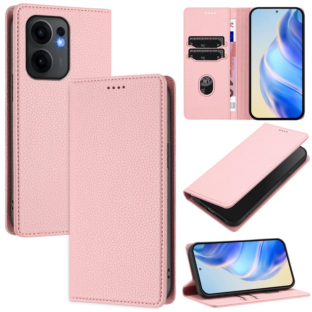 For Oppo Reno13 F 5G Wallet Case RFID Blocking Litchi Texture Leather Mobile Cover