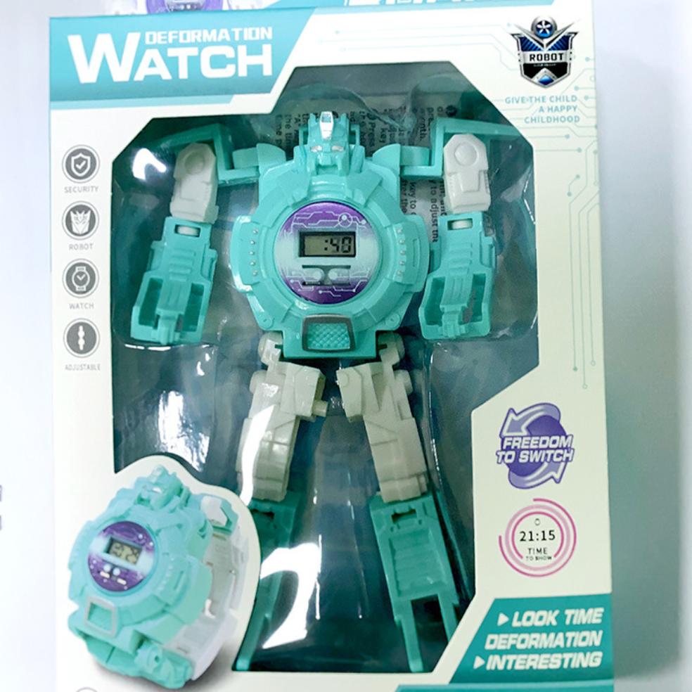 Children's Deformation Watch King Kong Robot Cartoon Elementary School Pupils Diy Toy Boy Girl Electronic Watch Gift