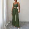 Deep V-neck Camisole Casual Pants Set Deep V-neck Strap Casual Pants Suit