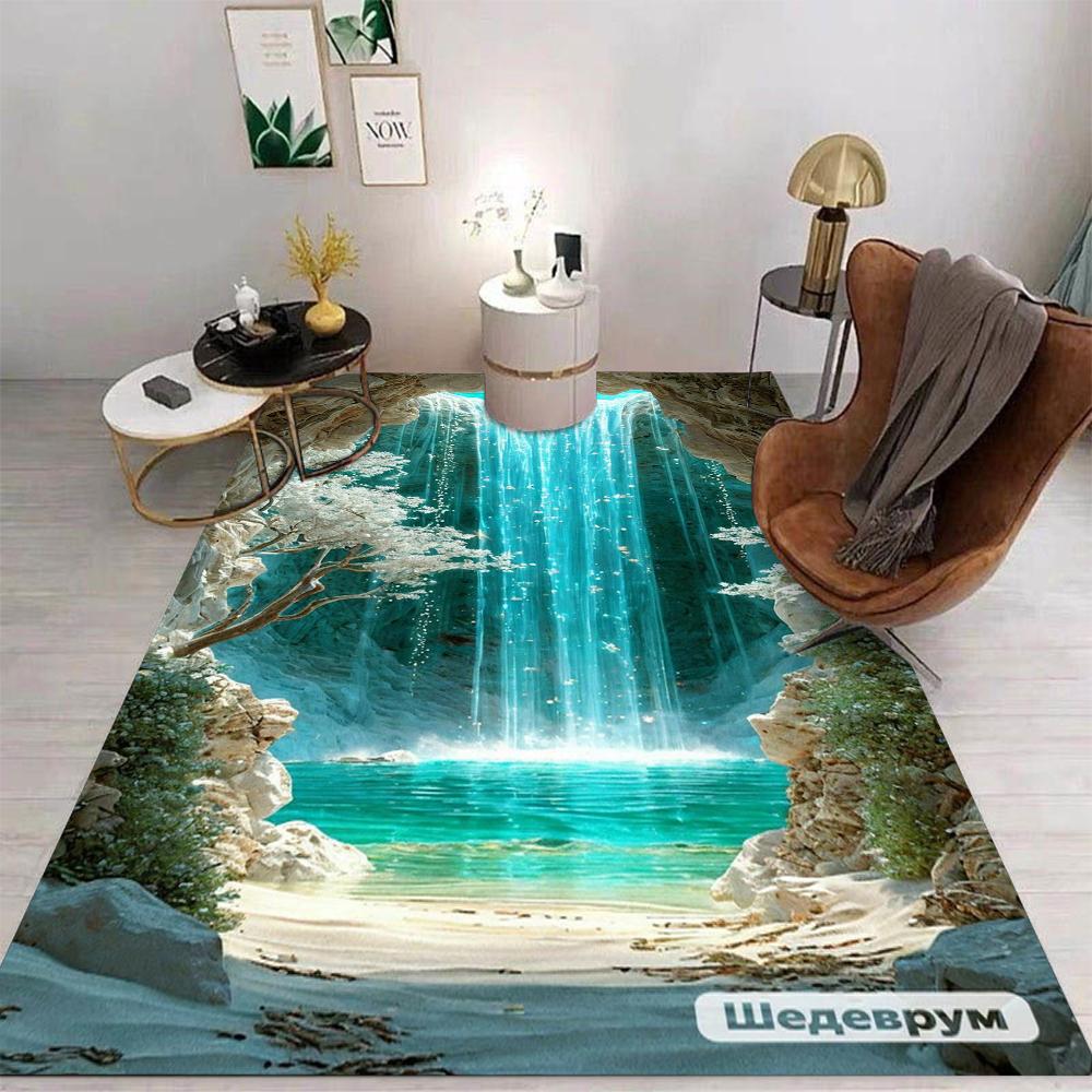  Landscape Carpet Cartoon Living Room Bedroom Kitchen Sofa Table Balcony Rug Non-slip Washable Mat Exquisite Ornaments