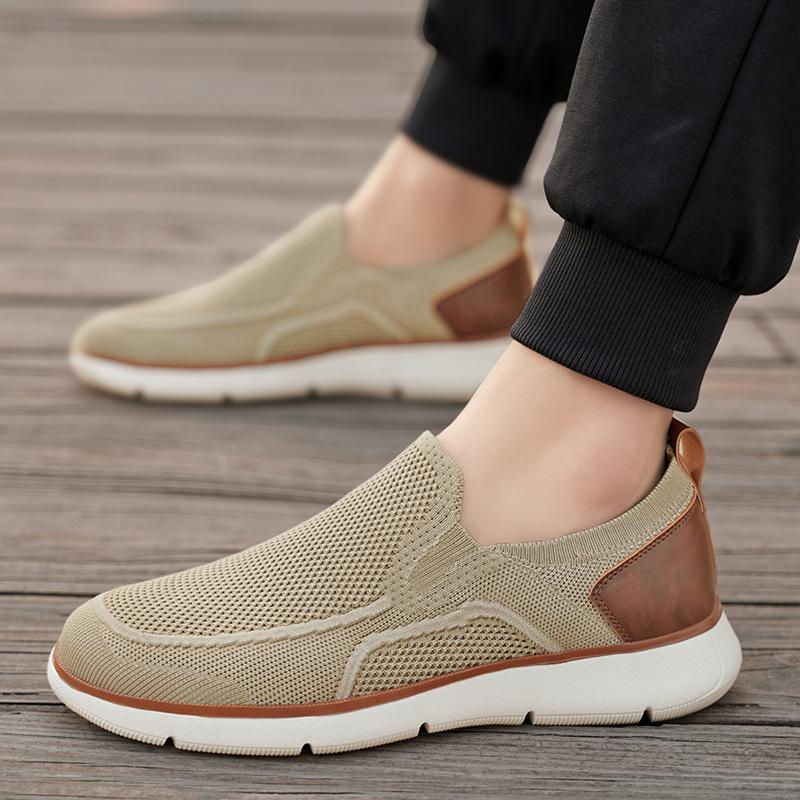 Men's Slip-On Lightweight Casual Shoes Breathable Mesh Comfortable Loafers For Men Seasonal Wear for Lazy Men Large Size 48