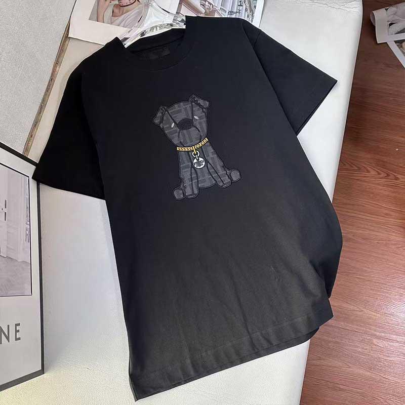 SS26 Early Spring Jacquard Little Dog Embroidery Unisex T-Shirt