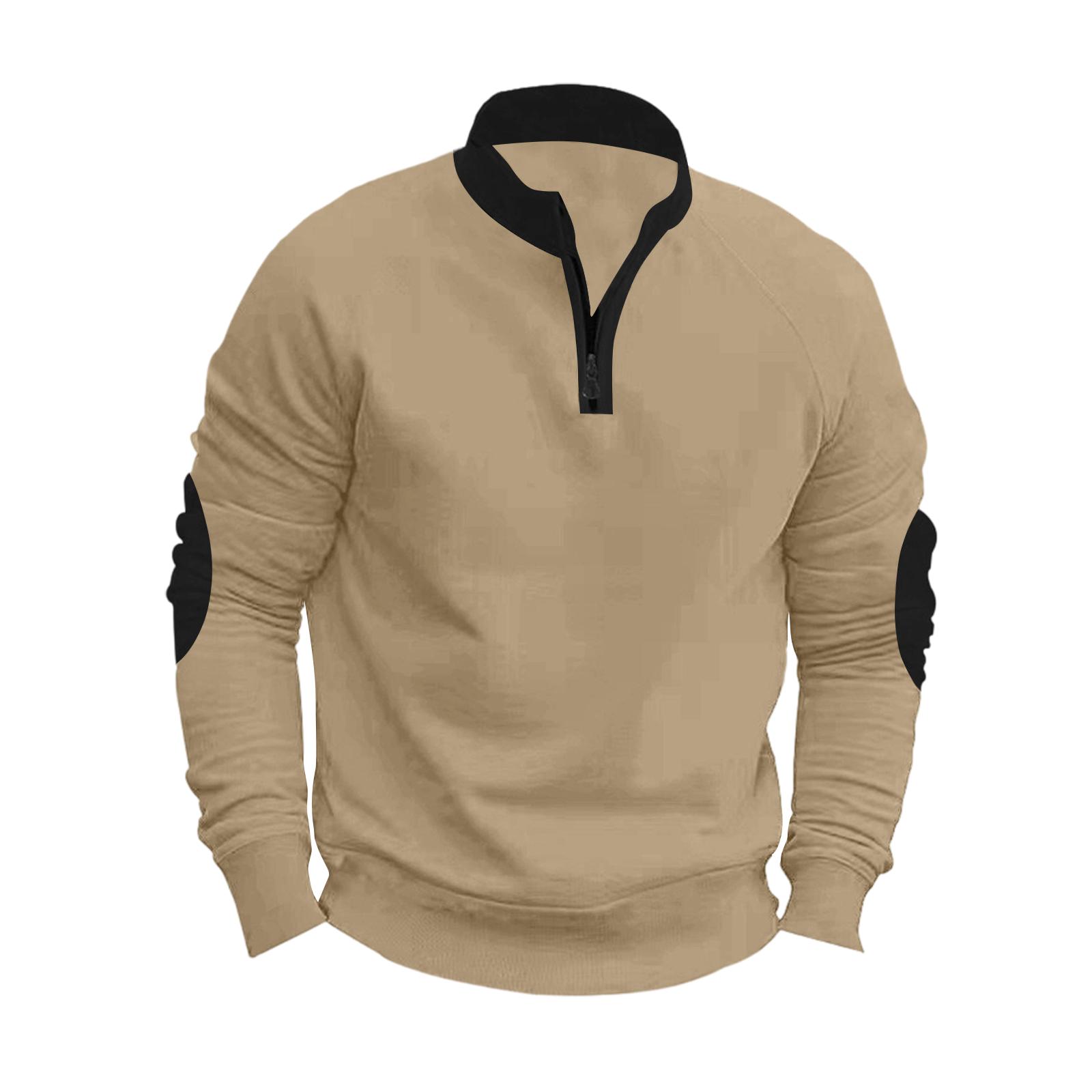 Men s Casual Loose Fit Hoodie for Fall and Winter Everyday Wear L бежевый