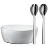 Couverts à salade - wmf - nuova - acier inoxydable 18/10 - compatible lave-vaisselle - blanc