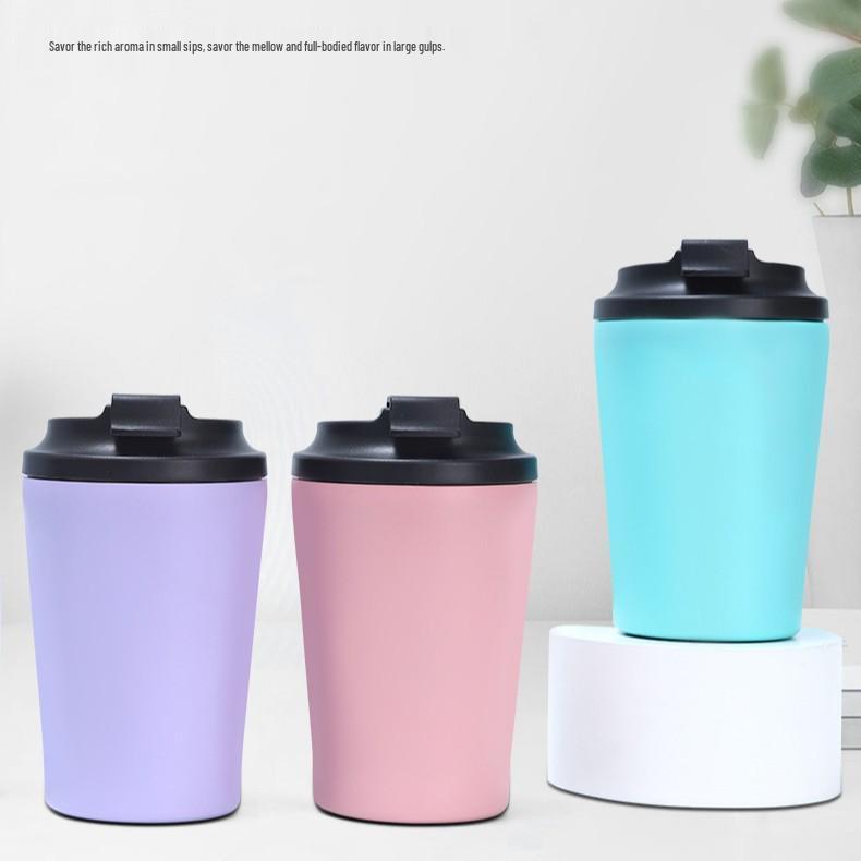 304 Stainless Steel Double-Layer Insulated Coffee Cup for Car & Office
