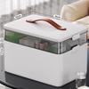 3-Tier Medicine Storage Box - First Aid Kit Storage with Moisture-Proof Shading Design Portable Medicine Storage Box with Handle
