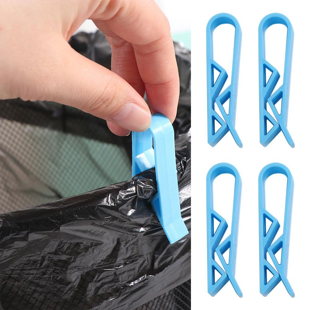 10 Pièces Clip Universel pour Sacs Poubelle Bleu Clip Fixe pour Sacs Poubelle Durable Maison
