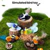 Interactive Cat Toys Hanging Plush Bird Squeaky Sound Simulation Bird Teaser Toy Playful Entertain Bond with Your Pet Kitten Chirping Toy for Cats