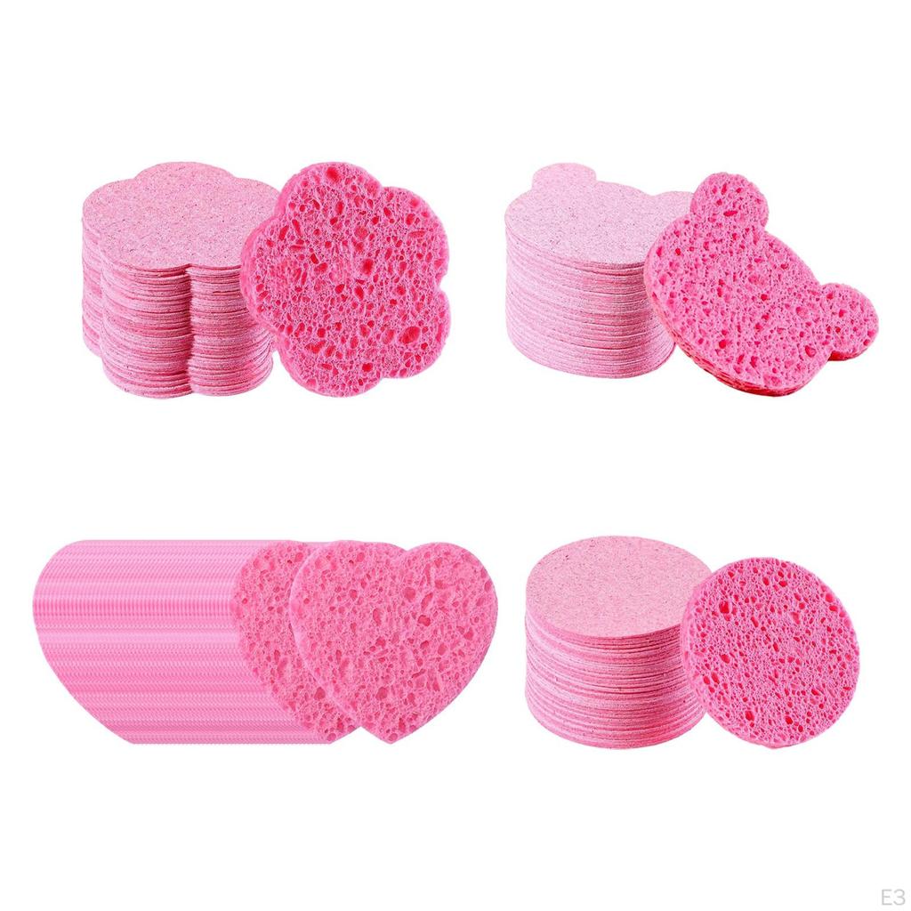 50 Pieces Compressed Facial Sponges Face Cleansing Pads, Beauty Skincare, Travel Skincare Essentials