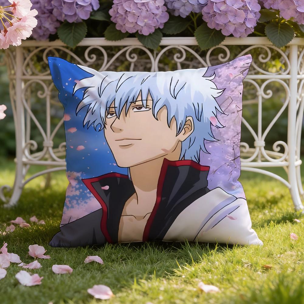 Anime G-Gintama Cushion Cover Home & Car Dual-Scene Pillow Cover: Reversible for Premium Comfort