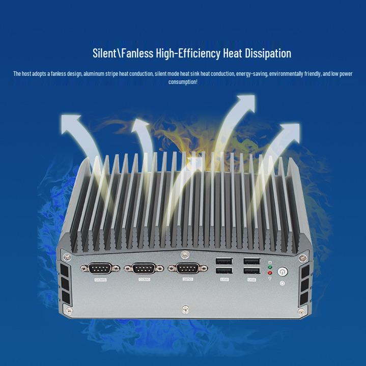 Paiqin Fanless Industrial Mini PC: I5-7200U/I7-7500U, Dual Network, 6 Serial Ports.