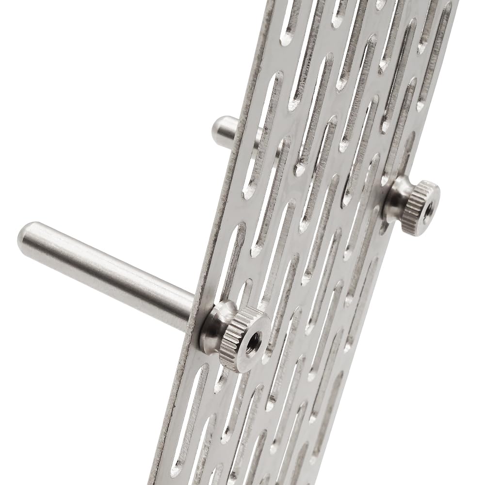 Ryohin Buhin Suport din Oțel Inoxidabil pentru Afișarea Pistolului, Suport pentru Armă de Tip Plasă, Robust, Raft pentru Arme Stil Baza Setagaya, Argintiu