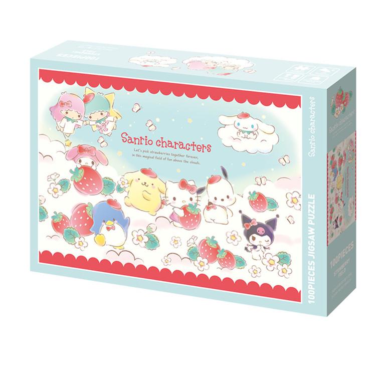 100-teiliges Puzzle – Sanrio Strawberry Heaven (Großes Stück), beliebtes koreanisches Puzzle
