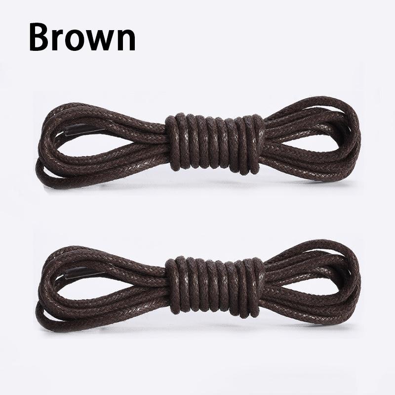 1 Paar Waterdichte Leren Schoenveters Ronde Gewaxte Schoenveters Sneakers Laarzen Schoenveter Touw 80cm/100cm/120cm/140cm/160cm 160cm bruin