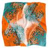 Poetic Autumn Leaf Scarf Orange Green Color Blocked Simulated Silk 70cm Square Draped Shawl Tied Hair