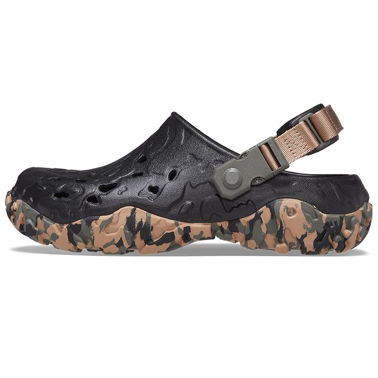 Crocs Eva Breathable Comfortable Versatile Clogs Unisex Clogs Black Brown 208391-0WP