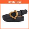 Leather Strap Waist With Alloy Heart Buckle For Women Trend Casual Wear Gift