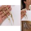 Alloy Chain Drop Earrings With Electroplating For Stylish Casual Wear And Gift Idea
