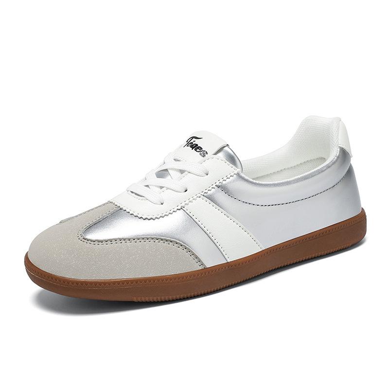 Women's Retro Casual Sneakers PU Leather Non-slip Sports Shoes Soft Sole Non-slip Footwear for Walking Traveling