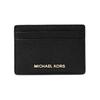 Chic Compact Letter Logo Litchi Grain Leather Card Holder Women Accessories Black 32F7GF6D0L-BLACK