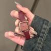 New Classic Ladies Small Square Watch Light Luxury Simple Belt Watch Daily Commuting Temperament Quartz Watch for Women