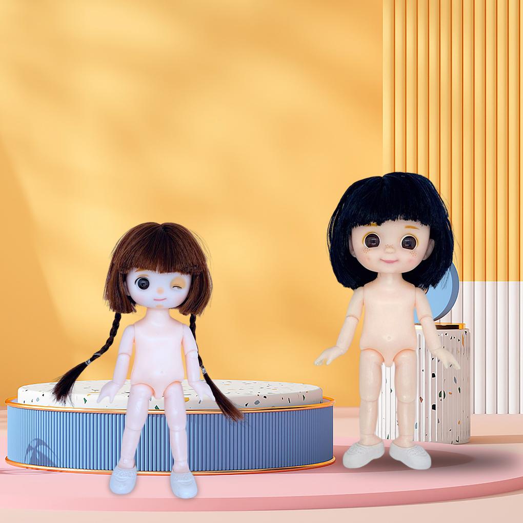 17CM 6Inch Girl Doll Nude Body Lightweight Small Size DIY Toys Smooth Flexible Simulation Clothing Accessories Kids