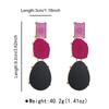 Irregular Geometric Colorful Transparent Resin Earrings for Women Ladies Bohemian Exaggerated Large Dangle Earrings Jewelry Gift