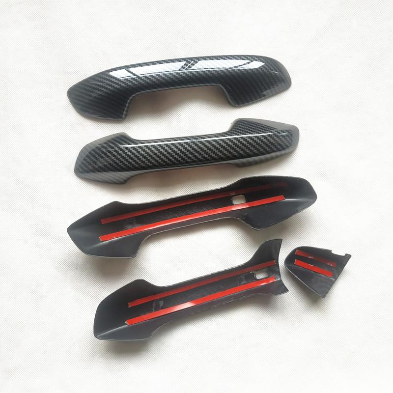 Door Handle Cover Trim for Kia Forte Cerato K3 BD    GT Car Accessories Plastic Imitation Carbon Fiber