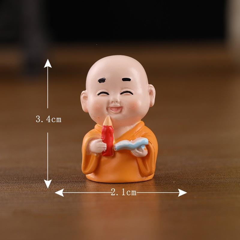 Creative Resin Ornaments Multiple Styles Small Monk Garden Terrarium Mini Figurine Miniatures Micro Landscape Decor
