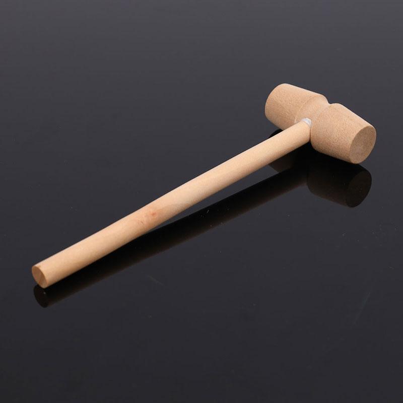 10 Pieces Mini Wooden Hammer Balls Toy Pounder Replacement Wood Mallets Baby