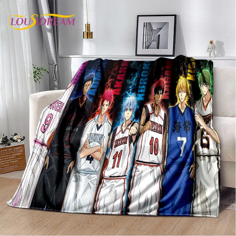Cartoon Kuroko's Basketball Anime Blanket,Soft Throw Blanket for Home Bedroom Bed Sofa Picnic Travel Office Cover Blanket Kids