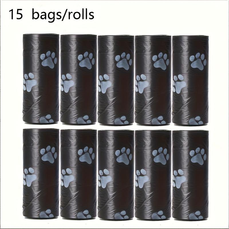 5 Rolls Extra Thick Leak Proof Dog Waste Bags Paw Print Durable Outdoor Walks Easy To Clean