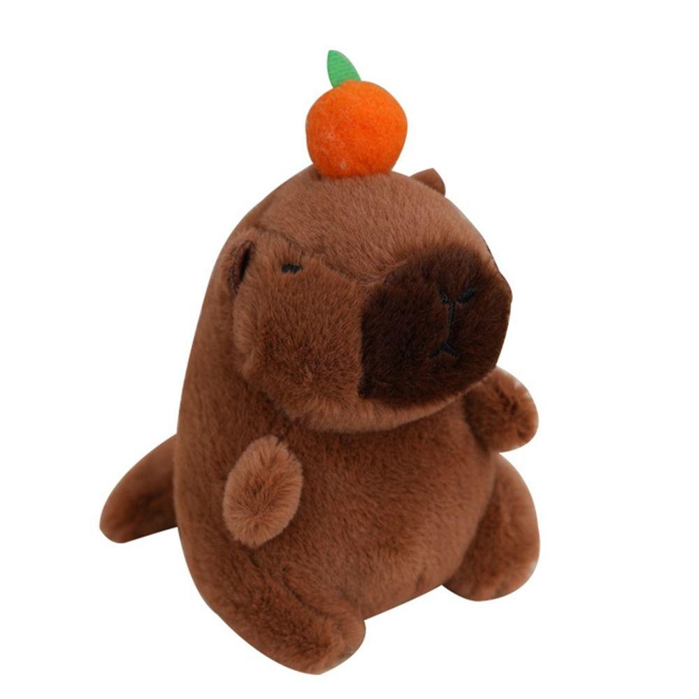 Plush Wagging Tail Capybara Doll Cute Fluffty Animal Doll Creative Cartoon Capybara Doll  Kids Toy