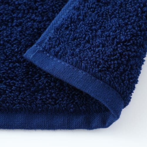 UCHINO Yokubari Towel Face Towels, Set of 4, Dark Blue, Available in 10 Colors, Patented, Absorbent, Quick-Drying, Antibacterial, Odor-Resistant, Ligh