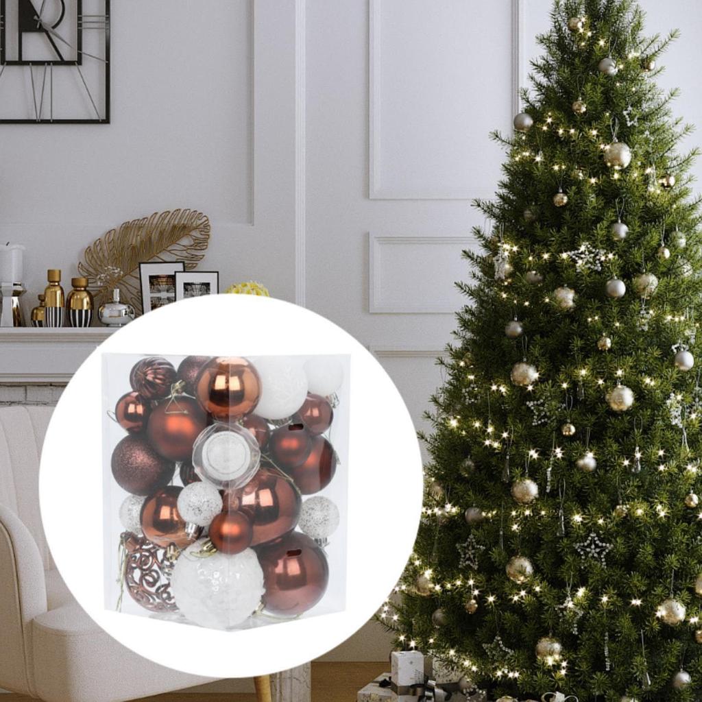 36 Piece Set for Christmas Tree Decoration, Hanging Balls Festivities