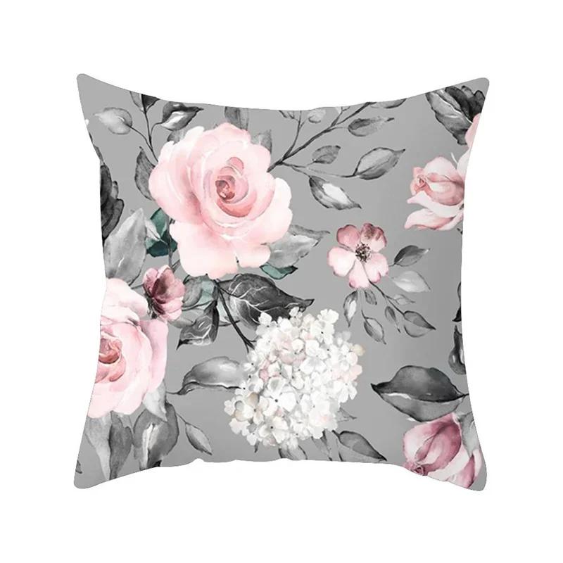 Printed Polyester Square Throw Pillow Cushion Cover Car Sofa Office Chair Simple Home Decoration