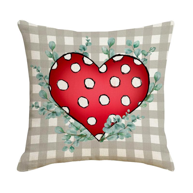 Valentinstag Rot Liebe Hochzeitstag Linienbedruckter Kissenbezug Outdoor Sofa Kissenbezug