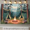 2D plane, 1 piece of forest camping-themed banner, suitable for events, weddings, and parties