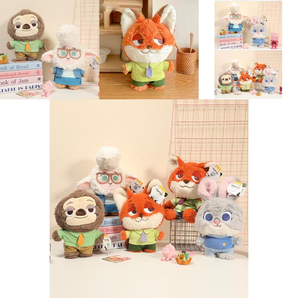 Adorable Disney Zootopia Judy Nick Wilde Police Plush Toy Soft And Cuddly Doll