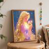 Disney Rapunzel Oil Paint Hand Painting Kit Decoration Classic Style Home Decor Art Princess Wall Crafts Glowing Flower DIY Set Gift