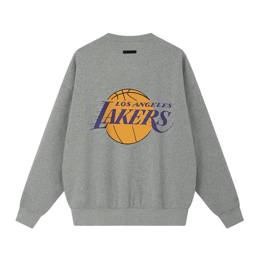 Fear of God Essentials x NBA Lakers Sports Fit Crewneck 'Concrete