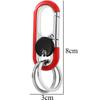 Men Keychain Hook Stainless Steel Buckle Bottle Opener Carabiner Climbing Tool Double Ring Car Fishing Key Ring Car Accessories