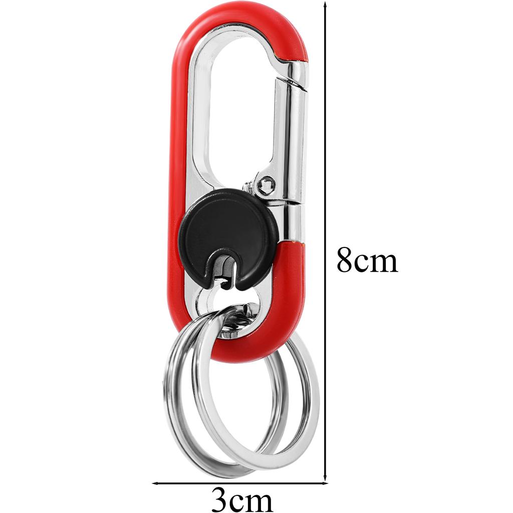 Men Keychain Hook Stainless Steel Buckle Bottle Opener Carabiner Climbing Tool Double Ring Car Fishing Key Ring Car Accessories