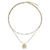 Korean Style Double Layer Flower Necklace for Women - Summer Fashion Clavicle Chain