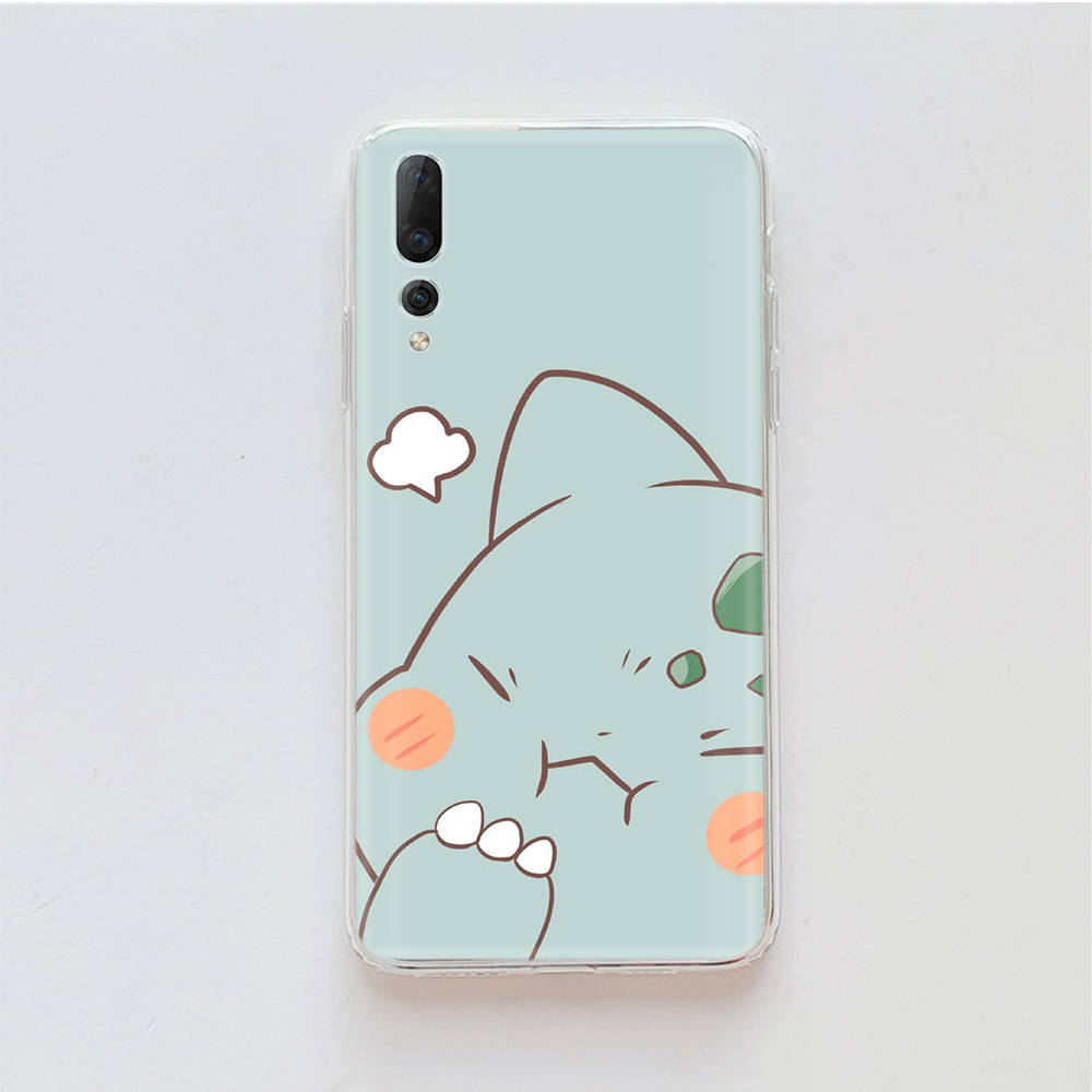 Transparent Case for Samsung A04 A14 A23 M33 M53 Realme 10 9 C35 C55 VIVO X80 Infinix Hot 30 Note 11 Tecno Spark 8P Pro P-36 Pikachu Pokémon