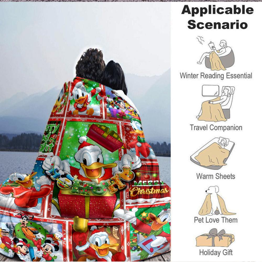 1Pc Christmas Duck Tales Compilation Blanket Soft And Comfortable Casual Warm Camping Travel Christmas Halloween Xmas Gift M924167